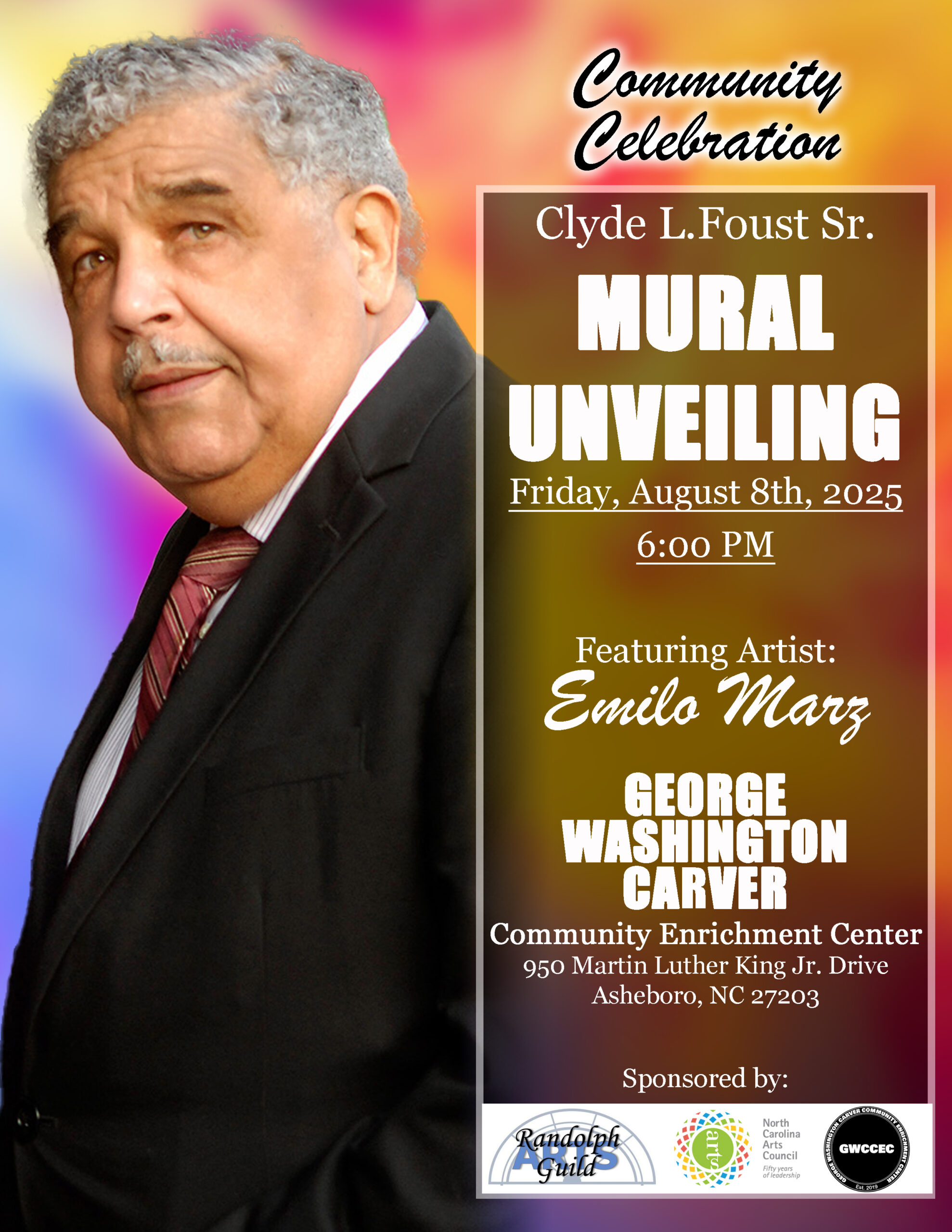 Clyde Foust Mural Unveiling